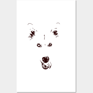 Husky Dog Line Art Posters and Art